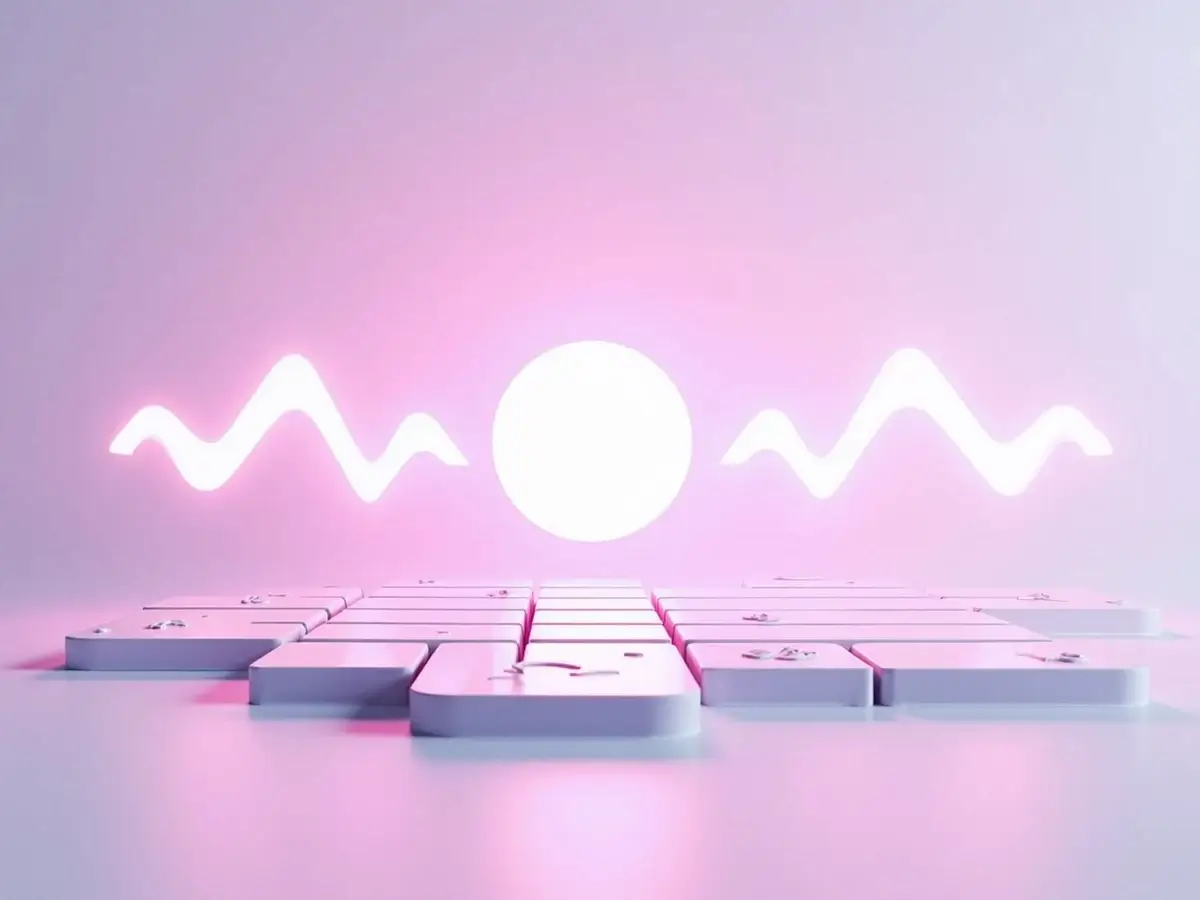 A beat pulse travelling along a glowing waveform